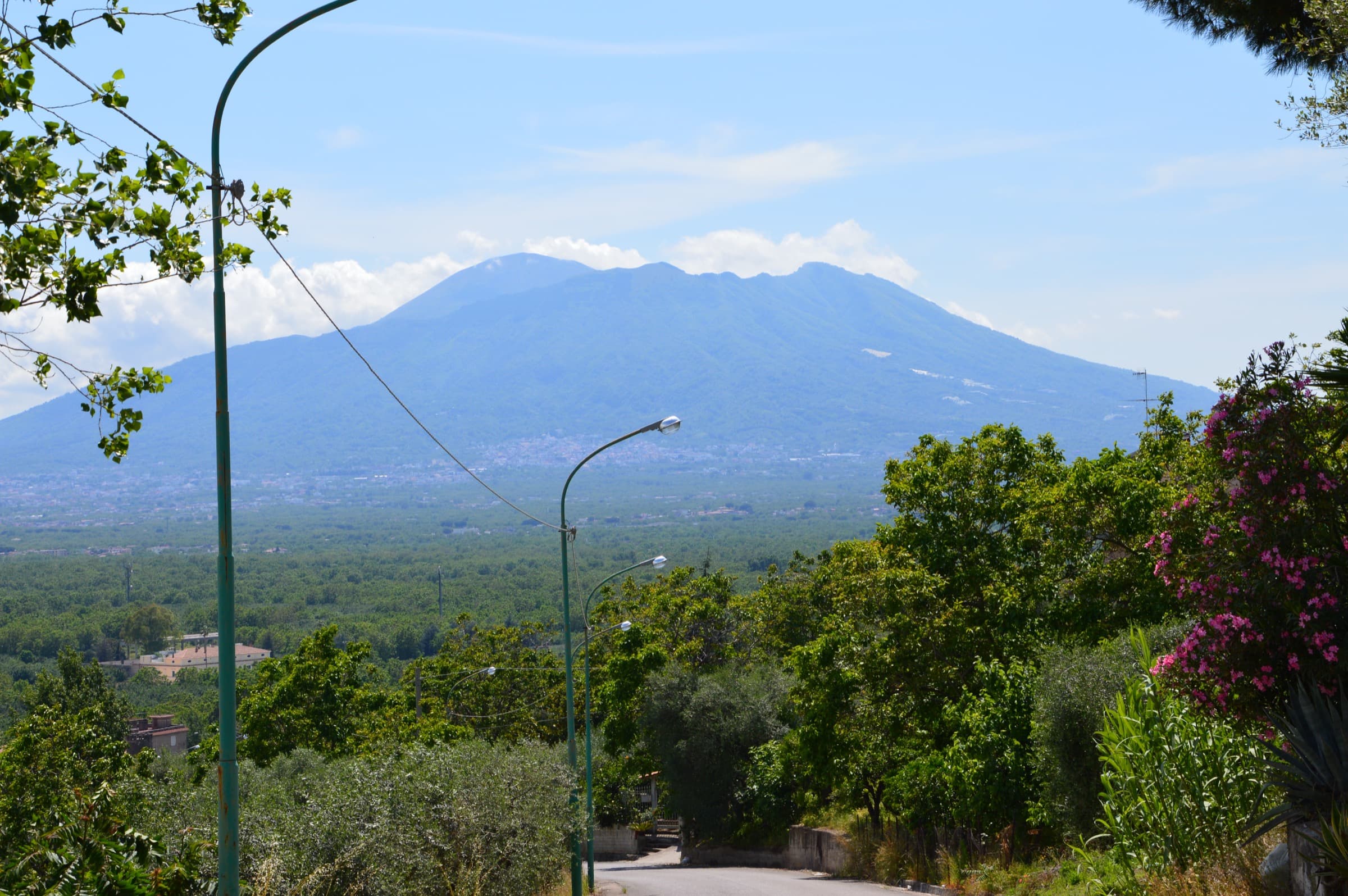 La pianura campana e il Vesuvio visti da Marzano di Nola